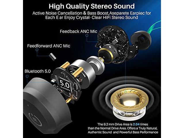 TOZO Bluetooth 5.3 Wireless Earbuds Noise Cancelling Mics Deep Bass 59H Playtime IPX6 Waterproof Wireless Charging - image 4