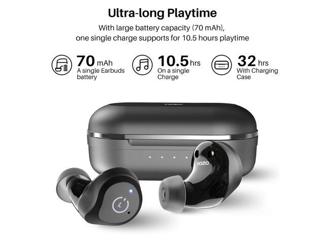 TOZO Bluetooth 5.3 Wireless Earbuds Noise Cancelling Mics Deep Bass 59H Playtime IPX6 Waterproof Wireless Charging - image 7