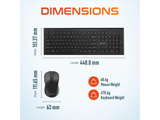 Delton Ultra Slim Wireless Keyboard & Mouse Set