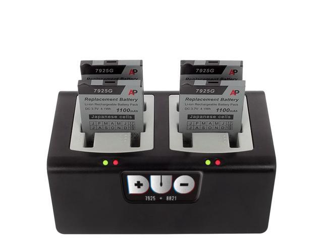 Duo 4-bay Battery Charger compatible with Cisco 8821 and 7925 batteries. Power Supply included
