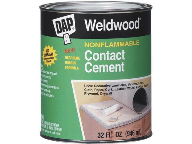 DAP 25332 Contact Cement, Weldwood Nonflammable Series, Natural, 1 qt, Can