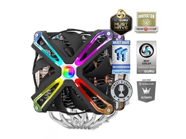 Zalman 20X Extreme Performance CPU Air Cooler, 300W TDP Dual-Blade 140mm ARGB Spider Fans for Intel LGA 1200/1151/2066/2011/X99/X79, AMD AM4/AM3, 6...