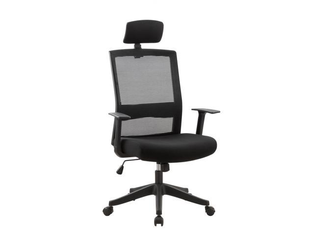 Ergonomic Lumbar-Support Office Chair (With Headrest)