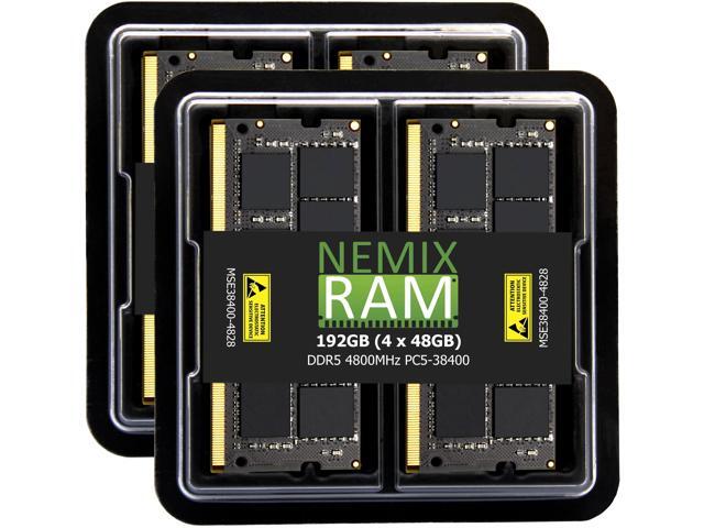 NEMIX RAM 192GB (4X48GB) DDR5 4800MHZ PC5-38400 2Rx8 1.1V 262-PIN ECC Unbuffered SODIMM Memory KIT