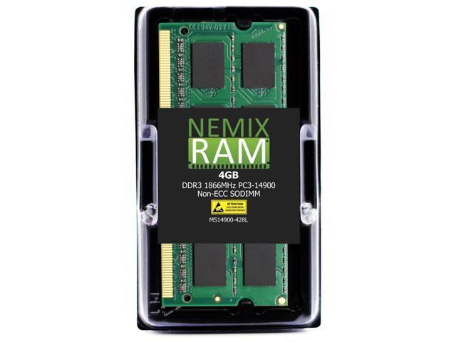 NEMIX RAM 4GB (1X4GB) DDR3 1866MHZ PC3-14900 2Rx8 1.35V 204-PIN Non-ECC SODIMM Laptop Memory KIT Compatible with Apple iMac Late 2015 17,1 Retina 27'