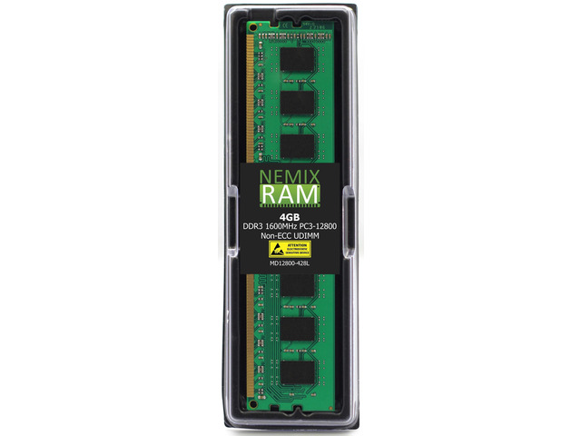NEMIX RAM 4GB (1X4GB) DDR3 1600MHZ PC3-12800 2Rx8 1.35V 240-PIN Non-ECC UDIMM Unbuffered Desktop Memory