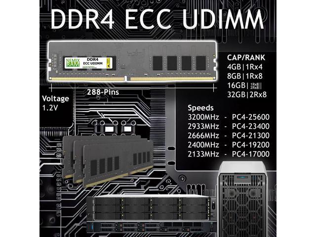 NEMIX RAM 8GB (1X8GB) DDR4 3200MHZ PC4-25600 1Rx8 1.2V 288-PIN ECC Unbuffered UDIMM Compatible with DELL Precision Workstation