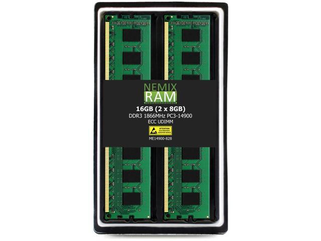NEMIX RAM 16GB (2X8GB) DDR3 1866MHZ PC3-14900 2Rx8 1.5V 240-PIN ECC UDIMM Unbuffered Memory KIT