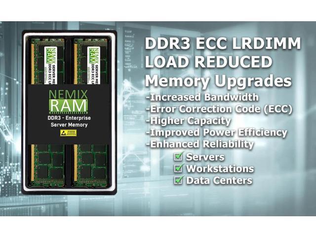 NEMIX RAM 64GB (2x32GB) DDR3 1333MHZ PC3-10600 ECC LRDIMM 4Rx4 1.35V Load Reduced Server Memory KIT
