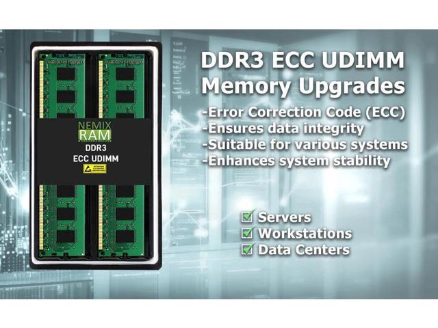 NEMIX RAM 32GB (4X8GB) DDR3 1866MHZ PC3-14900 2Rx8 1.5V 240-PIN ECC UDIMM Unbuffered Memory KIT