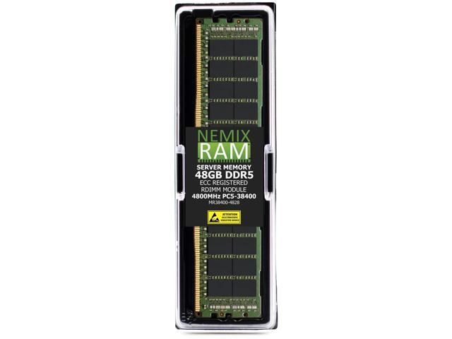 NEMIX RAM 48GB (1 x 48GB) DDR5 4800MHz PC5-38400 2Rx8 1.1V 288-PIN ECC RDIMM Registered Server Memory Kit