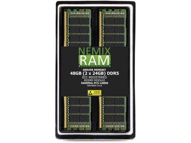 NEMIX RAM 48GB (2 x 24GB) DDR5 5600MHz PC5-44800 2Rx8 1.1V 288-PIN ECC RDIMM Registered Server Memory Kit