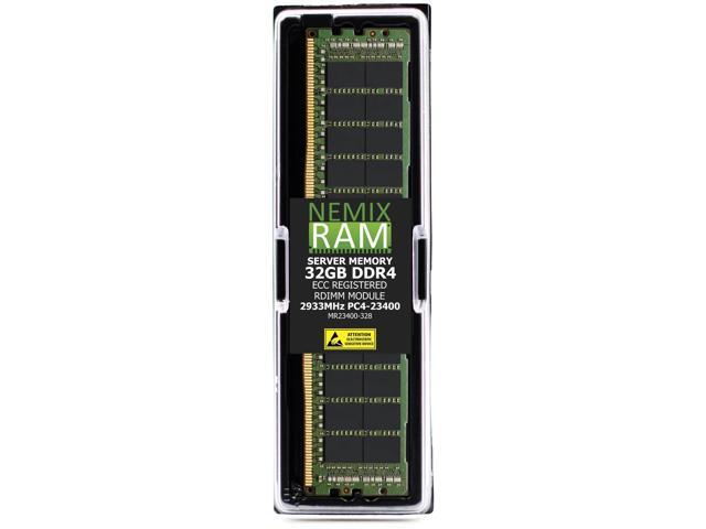 NEMIX RAM 32GB (1 x 32GB) DDR4 2933MHz PC4-23400 2Rx8 1.2V 288-PIN ECC RDIMM Registered Server Memory Kit