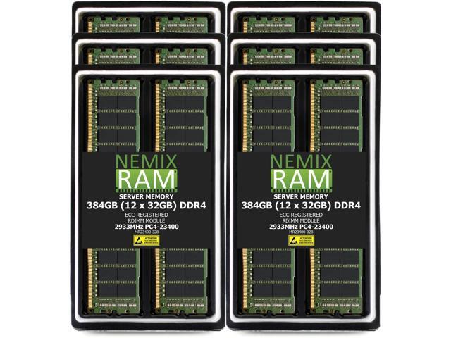 NEMIX RAM 384GB (12 x 32GB) DDR4 2933MHz PC4-23400 2Rx8 1.2V 288-PIN ECC RDIMM Registered Server Memory Kit