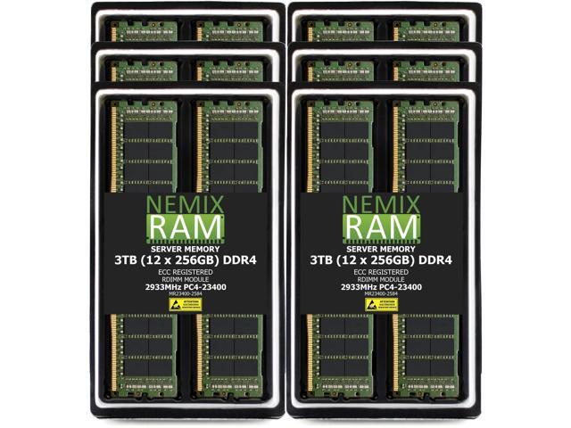 NEMIX RAM 3TB (12 x 256GB) DDR4 2933MHz PC4-23400 8Rx4 1.2V 288-PIN ECC RDIMM Registered Server Memory Kit