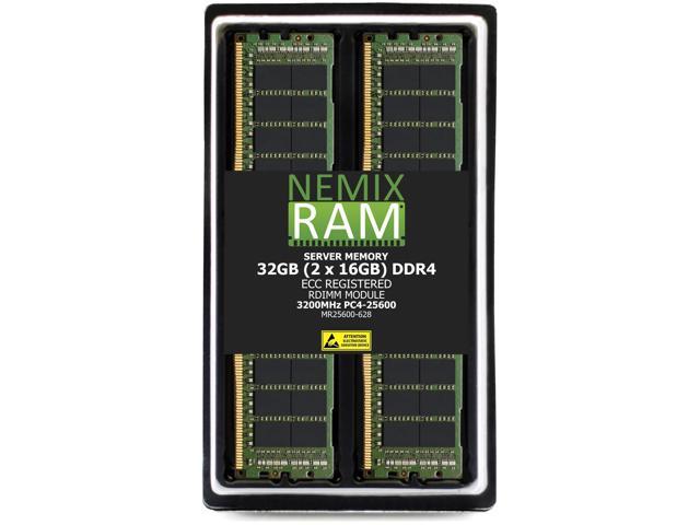 NEMIX RAM 32GB (2 x 16GB) DDR4 3200MHz PC4-25600 2Rx8 1.2V 288-PIN ECC RDIMM Registered Server Memory Kit