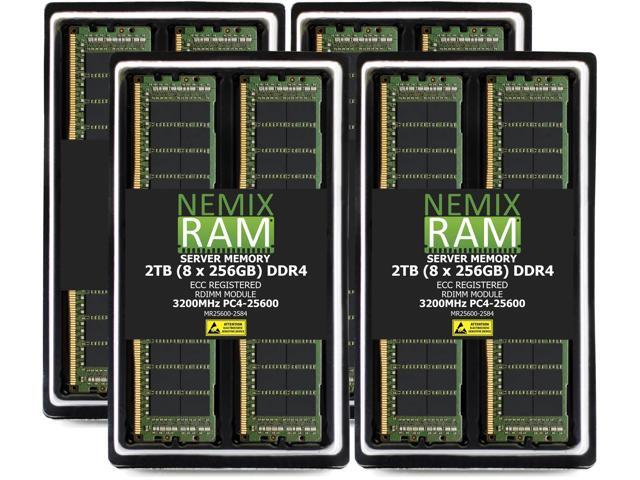 NEMIX RAM 2TB (8 x 256GB) DDR4 3200MHz PC4-25600 8Rx4 1.2V 288-PIN ECC RDIMM Registered Server Memory Kit