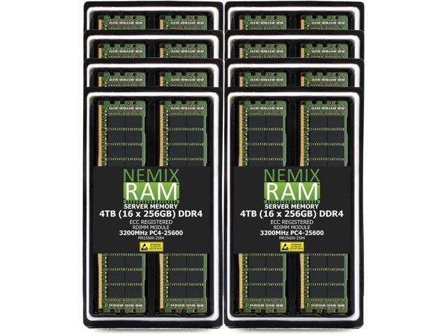 NEMIX RAM 4TB (16 x 256GB) DDR4 3200MHz PC4-25600 8Rx4 1.2V 288-PIN ECC RDIMM Registered Server Memory Kit