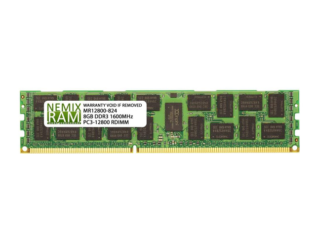 NEMIX RAM 8GB (1X8GB) DDR3 1600MHZ PC3-12800 2Rx4 1.5V 240-PIN ECC RDIMM Registered Server Memory Compatible with Lenovo 90Y3109