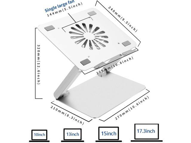 SOUNDANCE Laptop Cooling Pad with Low-Noise Fan and 3.0 USB Hubs, Ventilated Laptop Cooler Prevent Overheating, Ergonomic Laptop Stand Support Up...