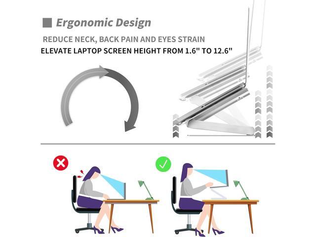 SOUNDANCE Laptop Cooling Pad with Low-Noise Fan and 3.0 USB Hubs, Ventilated Laptop Cooler Prevent Overheating, Ergonomic Laptop Stand Support Up...