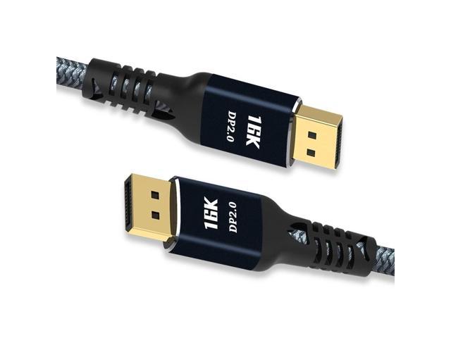 Displayport Cable 2.0 Compatible with 16K 10K 8K 4K DP1.4 DP 1.2 16K (15360x8640) @ 60Hz 10K / 8K @ 60Hz 4K @ 165Hz 144Hz high Speed 80Gbps HDCP 3D.
