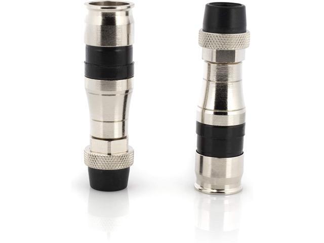 Coaxial Cable Compression Fitting - Proudly Made in The USA - Connector - for RG11 Coax Cable - with Weather Seal O Ring, Weather Boot, and Water...