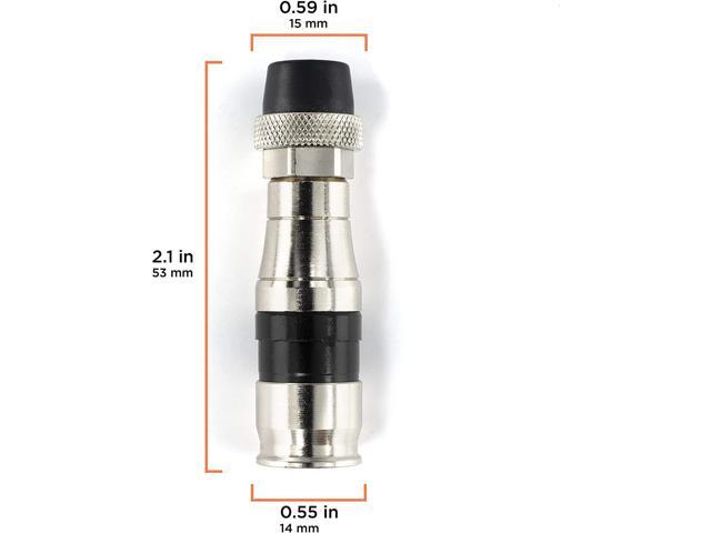 Coaxial Cable Compression Fitting - Proudly Made in The USA - Connector - for RG11 Coax Cable - with Weather Seal O Ring, Weather Boot, and Water...
