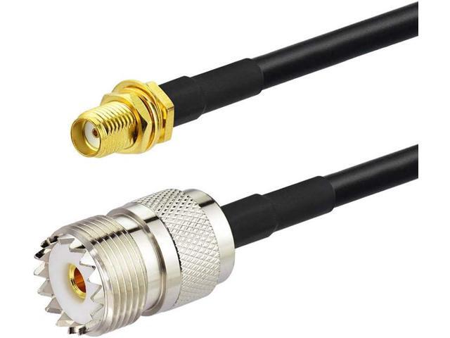 Bingfu Ham Radio Antenna Adapter Cable SMA Female to UHF SO239 Female RG58 Coaxial Jumper Cable 60cm 2 feet for Handheld Ham Radio Two Way Radio...