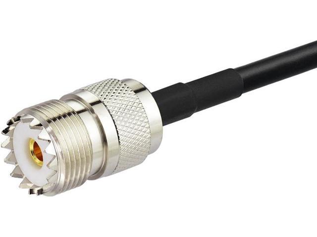 Bingfu Ham Radio Antenna Adapter SMA Female to UHF SO239 Female RG58 Coaxial Jumper Cable 1m 3 feet (2-Pack) for Handheld Ham Two Way Radio Walkie...