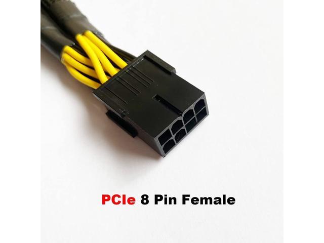 Endlesss GPU VGA PCI-e 8 Pin Female to Dual 8(6+2) Pin Male PCI Express Adapter Braided Sleeved Splitter Power Cable 9 inch (6 Pack)