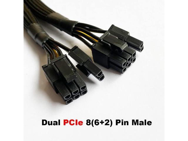 Endlesss GPU VGA PCI-e 8 Pin Female to Dual 8(6+2) Pin Male PCI Express Adapter Braided Sleeved Splitter Power Cable 9 inch (6 Pack)