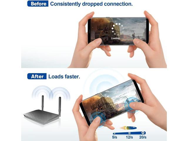 Bingfu Dual Band WiFi 2.4GHz 5GHz 5.8GHz 8dBi MIMO RP-SMA Male Antenna (4-Pack) for WiFi Router Wireless Network Card USB Adapter Security IP...