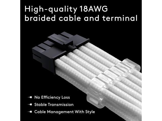 EZDIY-FAB RTX 3000 Series 12 Pin to Dual 8 Pin PCIe Sleeved Extension Cable 300 MM- Connector for NVIDIA Ampere GEFORCE RTX 3060ti 3070 3080 FE...