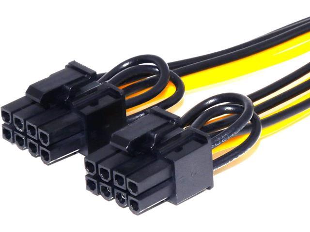 5PCS PCI-E 6-pin to Dual 6+2-pin (6-pin/8-pin) Power Splitter Cable Graphics Card PCIE PCI Express 6Pin to Dual 8Pin Power Cable