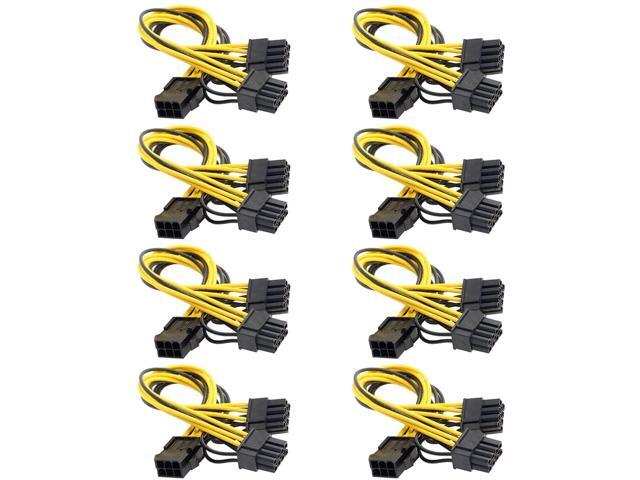 8Pack 6-pin to Dual 8 (6 + 2)-pin PCIe Adapter Power Cord, Motherboard Graphics Video Card PCI Express Power Adapter GPU VGA Y-Splitter Extension...
