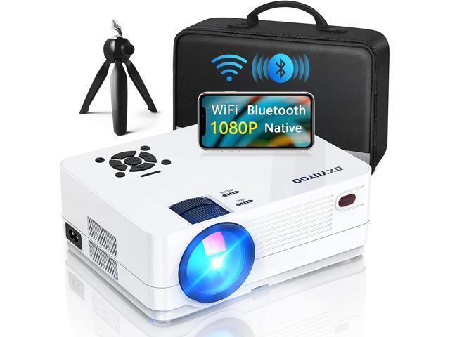 Native 1080P Projector with WiFi and Two-Way Bluetooth, Full HD Movie Projector for Outdoor Movies, 300' Display Projector 4k Home Theater,...