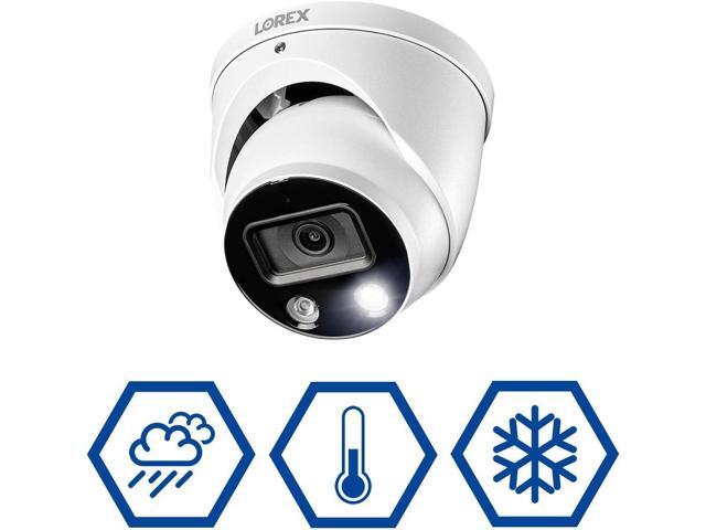 Lorex 4K Ultra HD Smart Deterrence Indoor/Outdoor IP Metal Dome Security Add-On Camera with Smart Motion Detection Plus Two-Way Talk Audio...