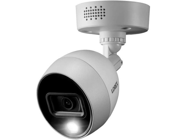 Lorex 4K Indoor/Outdoor Ultra HD Motion Detected Wired Security Surveillance Add-On Bullet Camera - with IR Night Vision and Long Range