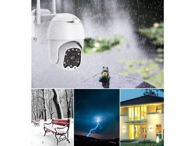 Outdoor PTZ WiFi IP Security Camera 1080P Home Surveillance Camera Pan/Tilt Two-Way Audio Motion Detection Color Night Vision Auto Tracking...