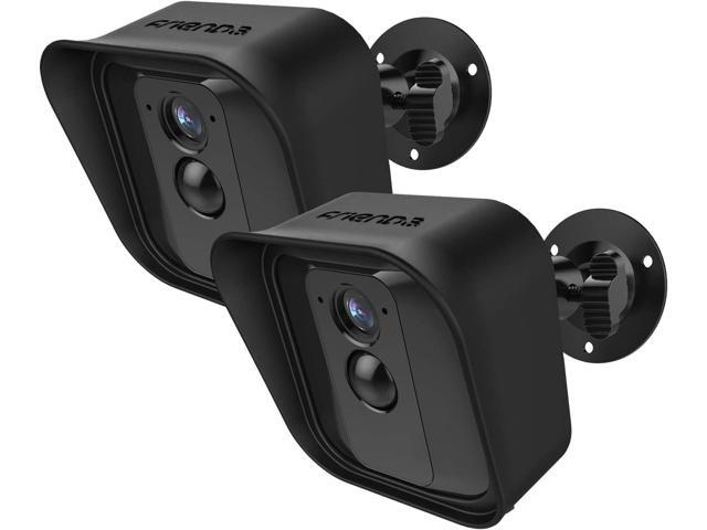 Frienda Black 360 Degree Adjustable Wall Mount Bracket and Silicone Protective Skin for Blink Xt Indoor Outdoor Security Camera(2,Black)