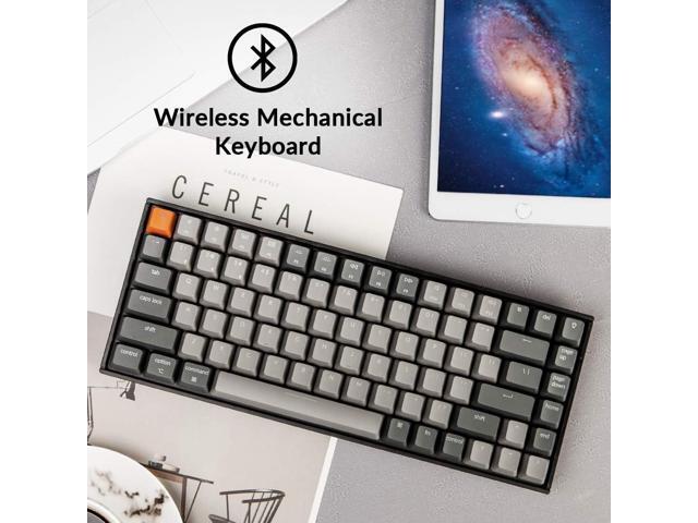 Keychron K2 75% Layout Bluetooth Mechanical Keyboard K Pro Red Switch/White LED Backlit/Anti Ghosting/N-Key Rollover/84 Key USB C Wired Computer...