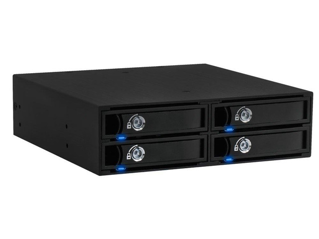 Kingwin SATA Hot Swap Aluminum Mobile Rack for Four 2.5" SATA SSD/HDD, Support 7mm / 9.5mm / 15mm 2.5 Inches Height Drives, [Optimized for SSD],...