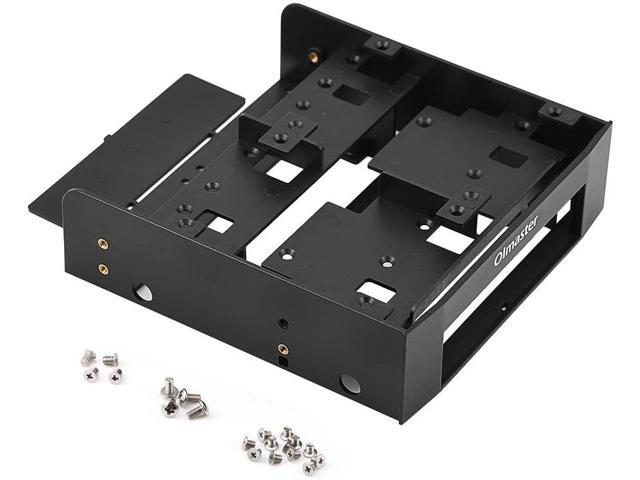 Zerone 5.25'' to 3.5''/ 2.5'' Bay Adapter 5.25' Floppy-Drive to Dual 2.5 x 3.5 HDD/SSD Bay Cover Computer Mounting Bracket Kit for PC