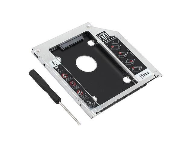 2.5' SATA Hard Drive Caddy Tray SSD HDD Hard Disk Internal for Apple MacBook Pro Unibody 13 15 17 SuperDrive DVD Drive Slot (Replacement Only for...
