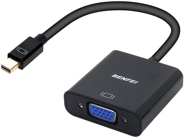 Mini DisplayPort to VGA, Benfei Mini DP Display Port to VGA (Thunderbolt Compatible) Male to Female Adapter Compatible for ThinkPad SurfacePro PC