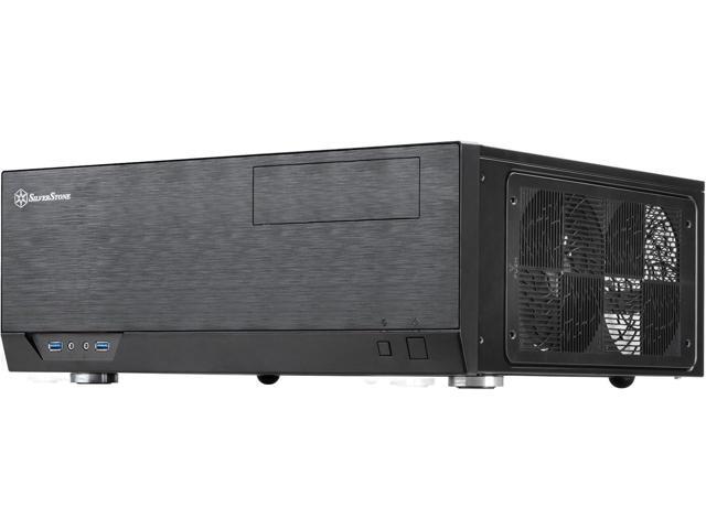 SilverStone Technology GD09 Home Theater PC (HTPC) Computer Case with Faux Aluminum Design for ATX/Micro-ATX Motherboards, SST-GD09B