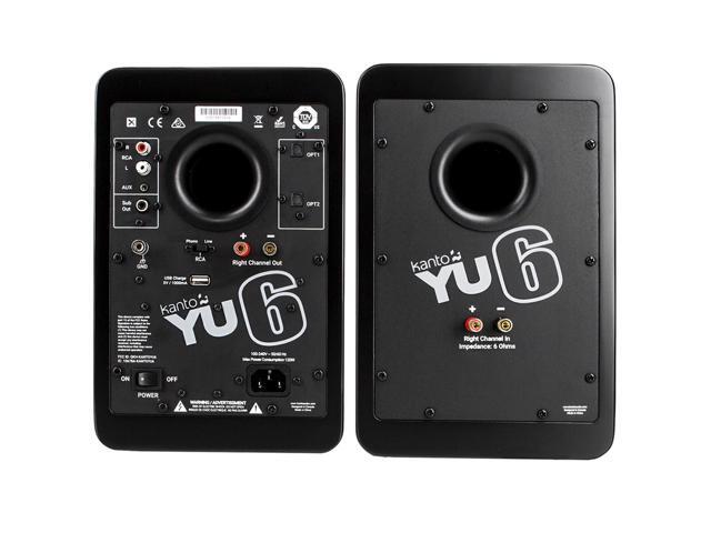 Kanto Living YU6 2-Way Powered Bookshelf Speakers (Pair Onyx) - image 8