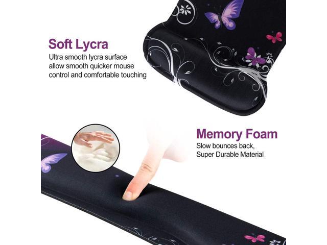 ToLuLu Keyboard Wrist Rest Pad Ergonomic Mouse Pad Set, Mouse Pad for Computer Laptop, Non Slip Mousepad Keyboard Wrist Support with Raised Memory...