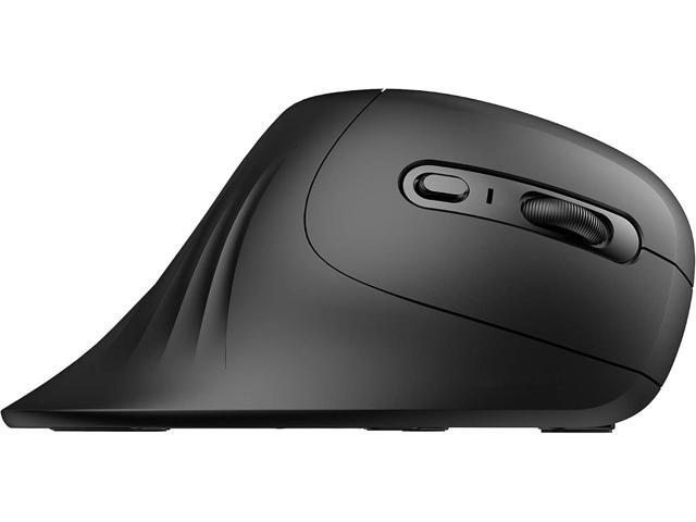 MOJO Perfect Grip Dual Mode Silent Vertical Ergonomic Mouse - Bluetooth/Wireless Optical Mouse w/Adjustable Sensitivity and Quiet Buttons